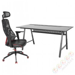 ⭐UTESPELARE / MATCHSPEL⭐стол письменный gamingowe i cesło, черный⭐ИКЕА-39440772