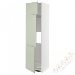 ⭐METOD⭐Ледяной шкаф высокий/замораживание/3Drz, белый/Stensund светло-зеленый, 60x60x220 cm⭐ИКЕА-69486966