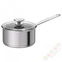 ⭐HEMKOMST⭐Кастрюля с крышкой, нержавеющая сталь/стакан, 2 l⭐ИКЕА-40513159