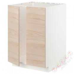 ⭐METOD⭐Шшш раковина/2 Drz, белый/Askersund яркий узор ясеня, 60x60 cm⭐ИКЕА-79469377