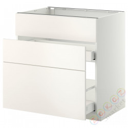 ⭐METOD / MAXIMERA⭐Форма L + 3F/2шу, белый/Веддинге белый, 80x60 cm⭐ИКЕА-89919775