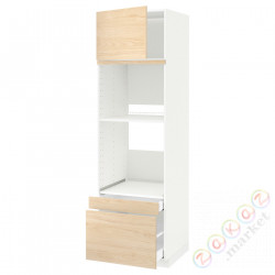 ⭐METOD / MAXIMERA⭐Рано утром/пирог ком доктор/2 шу, белый/Askersund яркий узор ясеня, 60x60x200 cm⭐ИКЕА-49462396