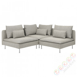 ⭐SODERHAMN⭐Угловой диван3-человекowa, Виарп бежевый/коричневый⭐ИКЕА-29305883