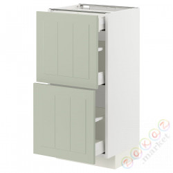 ⭐METOD / MAXIMERA⭐Кабинет stj 2fr/3шу, белый/Stensund светло-зеленый, 40x37 cm⭐ИКЕА-29486812