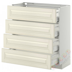 ⭐METOD / MAXIMERA⭐Бывший 4 пт/4шу, белый/Bodbyn сливочный, 80x37 cm⭐ИКЕА-59026475