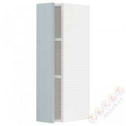 ⭐METOD⭐Навесной шкаф с полками, белый/Kallarp jasnoсерый-синий, 20x80 cm⭐ИКЕА-59479377