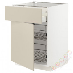 ⭐METOD / MAXIMERA⭐Кабинет stj/доктор/ящики/дверь, белый/Havstorp бежевый, 60x60 cm⭐ИКЕА-49461330