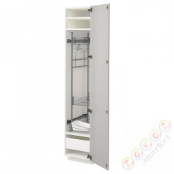 ⭐METOD / MAXIMERA⭐Высокий шкаф/домашний интерьер, белый/Ringhult светло-серый, 40x60x200 cm⭐ИКЕА-99382991