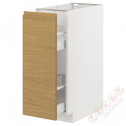 ⭐METOD / MAXIMERA⭐Кабинет ул./wysuwане wyposażenт.е.доб, белый/Voxtorpподражание. дуб, 30x60 cm⭐ИКЕА-69538654