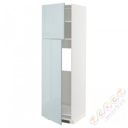 ⭐METOD⭐Shah ic с2 Drz, белый/Kallarp jasnoсерый-синий, 60x60x200 cm⭐ИКЕА-79479545