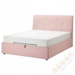 ⭐IDANAS⭐Кровать с контейнером, Gunnared бледно-розовый, 160x200 cm⭐ИКЕА-50458973