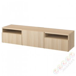 ⭐BESTA⭐Тумба под ТВ, под беленый дуб/Лаппвикен под беленый дуб, 180x42x39 cm⭐ИКЕА-29328422