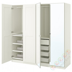 ⭐PAX / GRIMO/VIKEDAL⭐Комбинация шкафов, белый/зеркало, 200x60x201 cm⭐ИКЕА-69325025