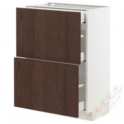 ⭐METOD / MAXIMERA⭐Sсstj 2fr/3шу, белый/Sinarp коричневый, 60x37 cm⭐ИКЕА-19404162