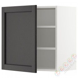 ⭐METOD⭐Навесной шкаф с полками, белый/Lerhyttan черный морилка, 60x60 cm⭐ИКЕА-19464028