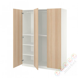 ⭐PAX / FORSAND⭐Комбинация шкафов, белый/под беленый дуб, 150x60x201 cm⭐ИКЕА-99500701