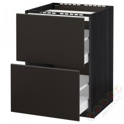 ⭐METOD / MAXIMERA⭐Старший полковник/2fr/2шу, черный/Кунгсбака антрацит, 60x60 cm⭐ИКЕА-99212437