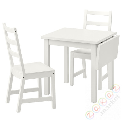 ⭐NORDVIKEN / NORDVIKEN⭐Таблица и 2 стулья, белый/белый, 74/104x74 cm⭐ИКЕА-19305077