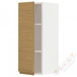 ⭐METOD⭐Навесной шкаф с полками, белый/Voxtorpподражание. дуб, 30x80 cm⭐ИКЕА-29538477