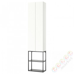 ⭐ENHET⭐Книжный шкаф, антрацит/белый, 60x32x255 cm⭐ИКЕА-59548088