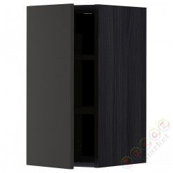 ⭐METOD⭐Навесной шкаф с полками, черный/Nickebo матантрацит, 30x60 cm⭐ИКЕА-39498904