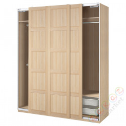 ⭐PAX / BERGSBO⭐Комбинация шкафов, под беленый дуб/под беленый дуб, 200x66x236 cm⭐ИКЕА-99503304