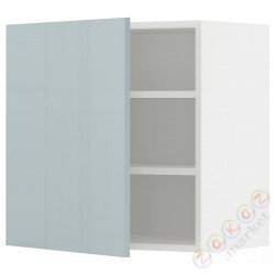 ⭐METOD⭐Навесной шкаф с полками, белый/Kallarp jasnoсерый-синий, 60x60 cm⭐ИКЕА-99479139