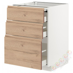 ⭐METOD / MAXIMERA⭐Кабинет ул. сwysuwanym blatem/3шу, белый/Voxtorpподражание. дуб, 60x60 cm⭐ИКЕА-89433378