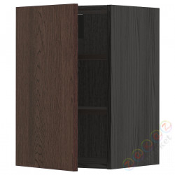 ⭐METOD⭐Навесной шкаф с полками, черный/Sinarp коричневый, 40x60 cm⭐ИКЕА-39462938