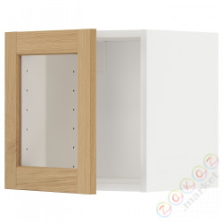 ⭐METOD⭐настенный шкаф/стакан дверь, белый/Forsbacka дуб, 40x40 cm⭐ИКЕА-89509349