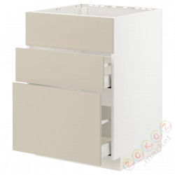 ⭐METOD / MAXIMERA⭐Форма L + 3F/2шу, белый/Havstorp бежевый, 60x60 cm⭐ИКЕА-09426635