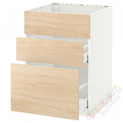 ⭐METOD / MAXIMERA⭐Форма L + 3F/2шу, белый/Askersund яркий узор ясеня, 60x60 cm⭐ИКЕА-89215894