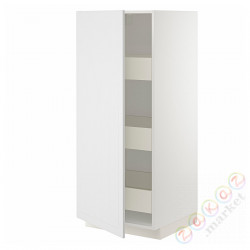 ⭐METOD / MAXIMERA⭐Высокий шкаф с ящики, белый/Stensund белый, 60x60x140 cm⭐ИКЕА-09409344