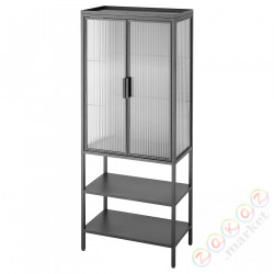 ⭐MOSSJON⭐Сайт с2 дверь, антрацит, 60x34x146 cm⭐ИКЕА-30564333