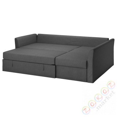 ⭐HOLMSUND⭐Угловой диван-кровать, Нордвалла темно-серый⭐ИКЕА-79425369