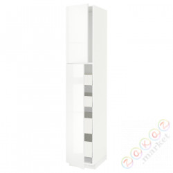 ⭐METOD / MAXIMERA⭐Шкаф, высота 2дверь/4лопата, белый/Рингхульт белый, 40x60x220 cm⭐ИКЕА-79460273