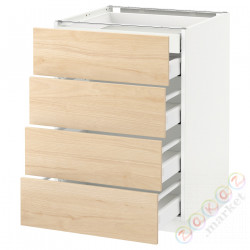 ⭐METOD / MAXIMERA⭐Бывший 4 пт/2n/3śr шу, белый/Askersund яркий узор ясеня, 60x60 cm⭐ИКЕА-19215835