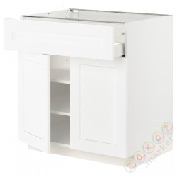 ⭐METOD / MAXIMERA⭐Затененный ящик/2 Drz, белый Enköping/белый имитация дерева, 80x60 cm⭐ИКЕА-89473425