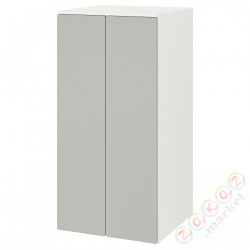 ⭐SMASTAD / PLATSA⭐Гардероб, белый Серый/с3 полки, 60x57x123 cm⭐ИКЕА-39483342