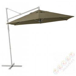 ⭐OXNO / LINDOJA⭐ZawieТишеny parasol, безowo-зеленый, 300 cm⭐ИКЕА-09413591