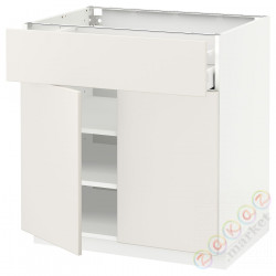 ⭐METOD / MAXIMERA⭐Затененный ящик/2 Drz, белый/Веддинге белый, 80x60 cm⭐ИКЕА-49455744