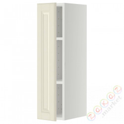 ⭐METOD⭐Навесной шкаф с полками, белый/Bodbyn сливочный, 20x80 cm⭐ИКЕА-49460689