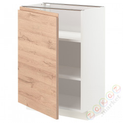 ⭐METOD⭐Кабинет ул./полки, белый/Voxtorpподражание. дуб, 60x37 cm⭐ИКЕА-69469976