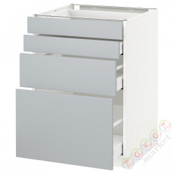 ⭐METOD / MAXIMERA⭐Бывший 4 пт/4шу, белый/Veddinge Серый, 60x60 cm⭐ИКЕА-29049930