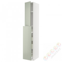⭐METOD / MAXIMERA⭐Sза wys сwys 1Drz/4шу, белый/Stensund светло-зеленый, 40x60x240 cm⭐ИКЕА-69486508