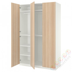 ⭐PAX / FORSAND⭐Комбинация шкафов, белый/под беленый дуб, 150x60x236 cm⭐ИКЕА-59500703