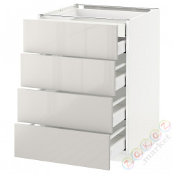 ⭐METOD / MAXIMERA⭐Бывший 4 пт/2n/3śr шу, белый/Ringhult светло-серый, 60x60 cm⭐ИКЕА-69141738