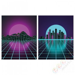 ⭐PJATTERYD⭐Образ, Elektryczny horyzont, 40x50 cm⭐ИКЕА-70561281