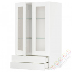 ⭐METOD / MAXIMERA⭐Sза c 2 стакан Drz/2 ящики, белый Enköping/белый имитация дерева, 60x100 cm⭐ИКЕА-59473506