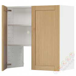 ⭐METOD⭐Шкаф okaнадa сполка/Drzс упражнениями, белый/Forsbacka дуб, 80x80 cm⭐ИКЕА-89509387